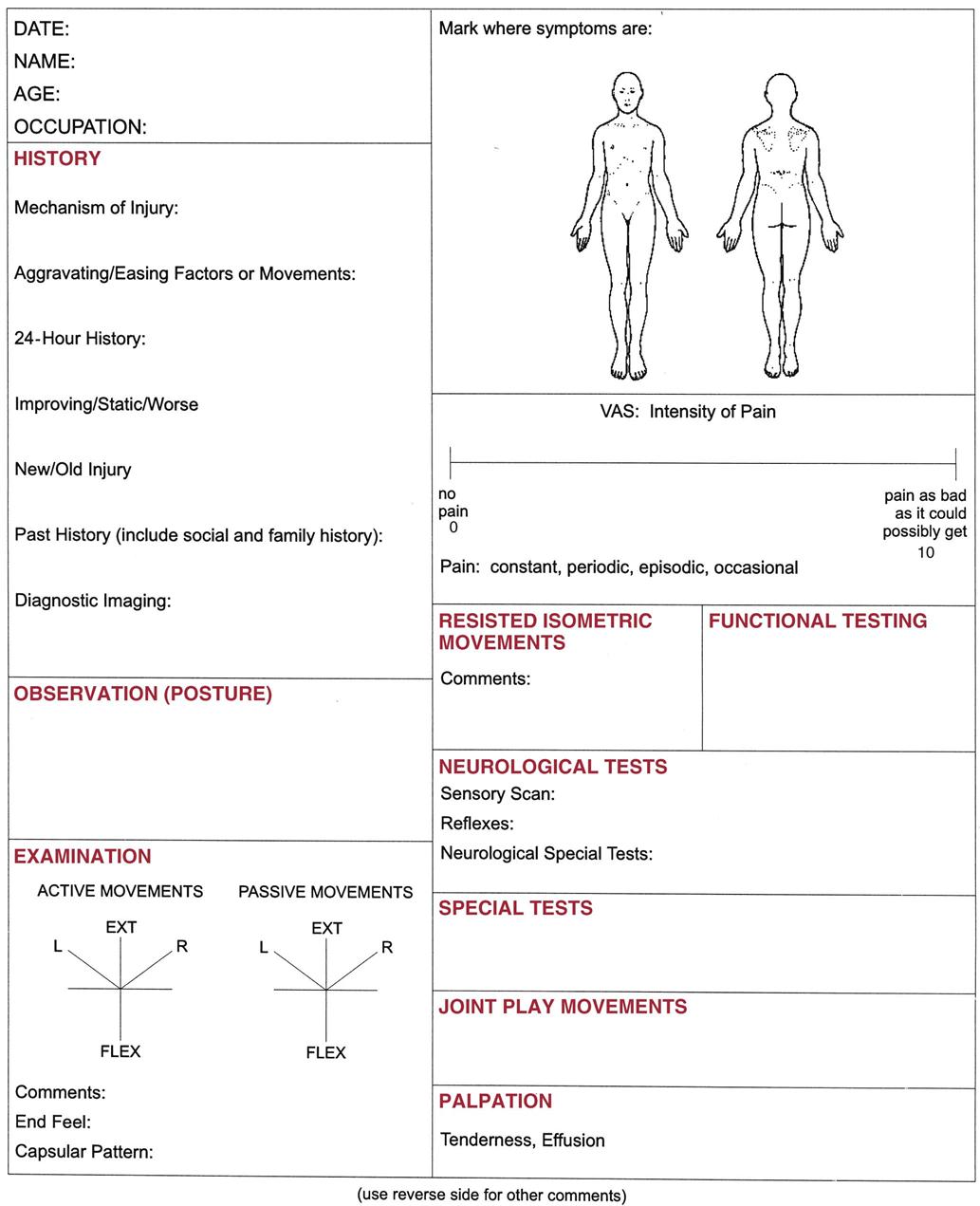 Neuro Exam Template Pdf