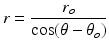 $$ r = \frac{{r_{o} }}{{\cos (\theta - \theta_{o} )}} $$
