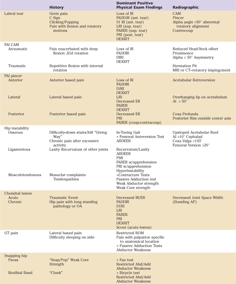 History And Physical Examination Of The Hip | Musculoskeletal Key