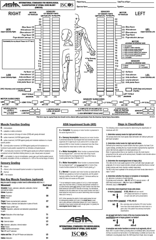 Updates For The International Standards For Neurological Classification ...